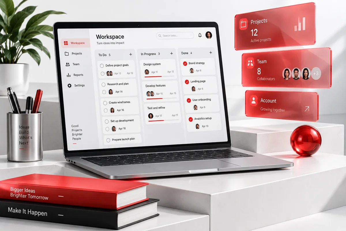 Illustrative saas development concept