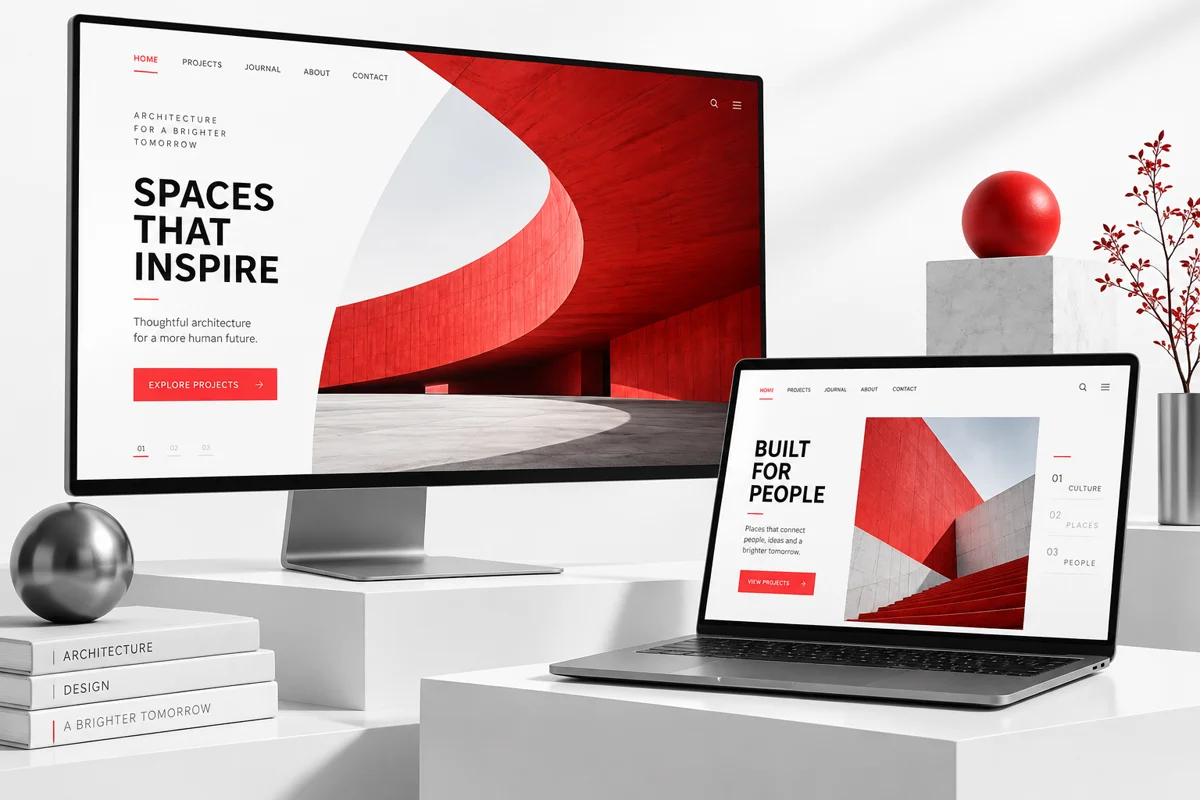 Illustrative website development concept
